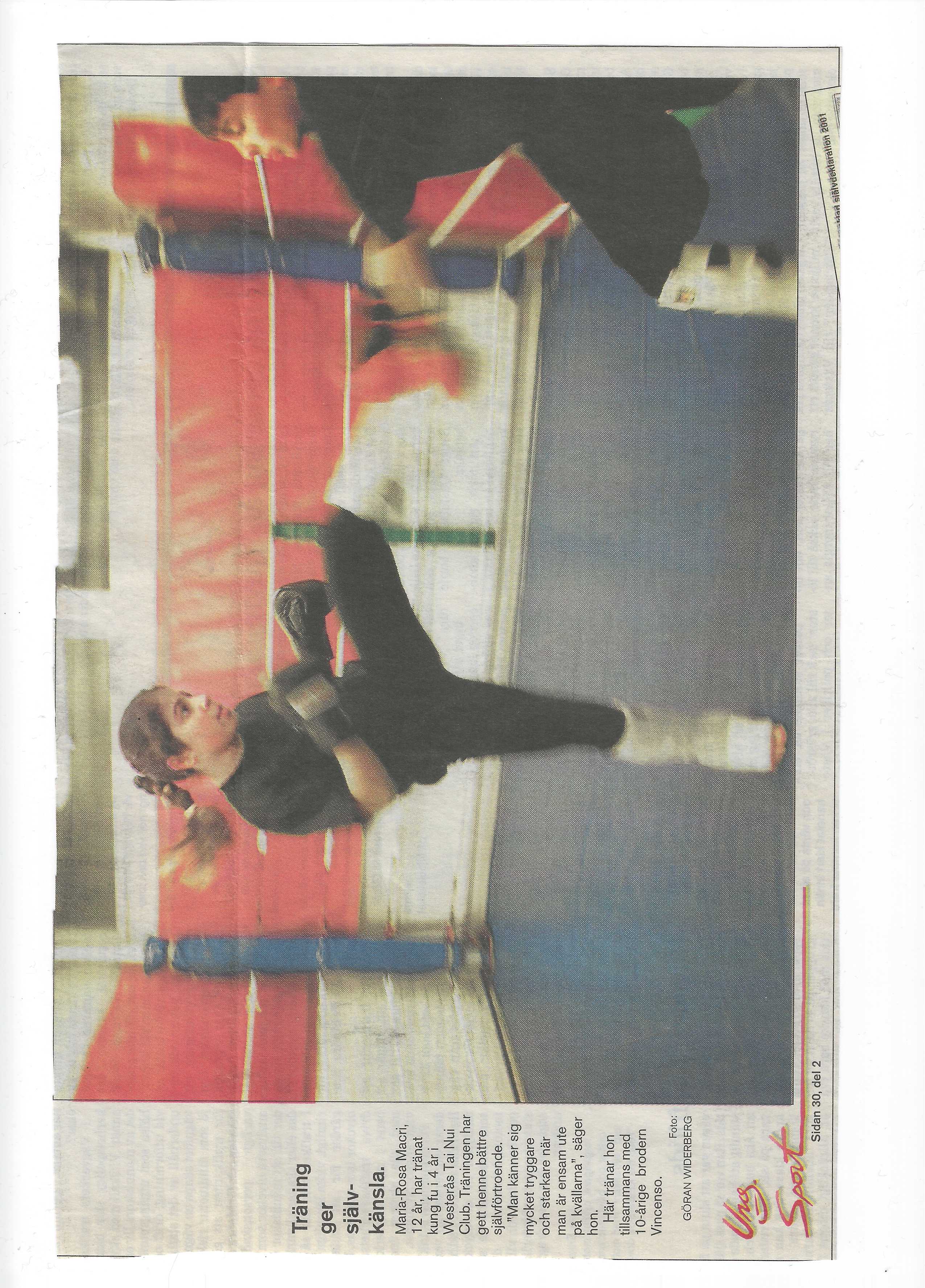 Historisk bild från Westeras Tai-Nui Club i Västerås - kampsportsträning och tävlingar sedan 1976